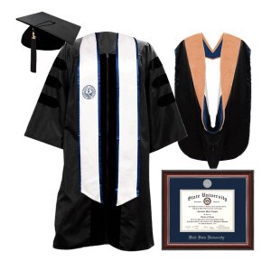utah state university doctorate platinum graduation regalia bundle